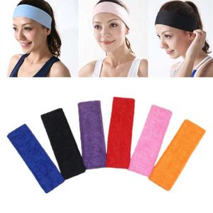 Yoga Haarbänder Frauen Männer Baumwolle Schweißband Stirnband Breites Schweißkopfband Sport Yoga Gym Laufen Stretch Haar Kopfband L221027