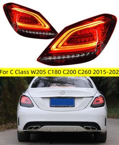 2 PCS Auto Tail Light Parts for C Class W205 C180 C200 C260 20 15-20 21 Taillights Rear Lamp LED DRL Signal Brake Reversing Parking FACELIFT