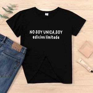 스페인 Camiseta Mujer Im Tee 독특한 한정판 여성 티셔츠 쇼트