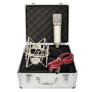 Microfones U87 Condenser Kit profissional com montagem antichoque de metal para computador, podcast, jogos, gravação, canto 221101