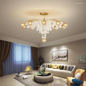 Pendant Lamps Chandeliers Lighting For Living Room 2022 Romantic Glass Ceiling Hanging Lamp Bedroom Kitchen Dining Decorative Luminaire