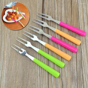 Conjuntos de utensílios de jantar 6pcs Princesa fofa forma de aço inoxidável Forks para a sobremesa infantil com talheres de degustação por suporte de armazenamento