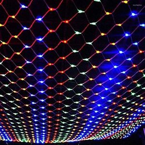 ストリング2m x 3m 204庭の弦のライトがカラフルに囲まれたカラフルで防水性のクリスマスツリーパーティー屋内での防水