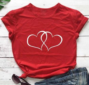 Hjärta t-shirt kristen tee hjärtan skjorta vara min kvinnor trendig kärlek avslappnad vintage