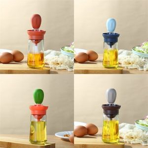 Kitchen Cooking Utensils Oil Dispenser With Brush Oils Spray Bottles Silicone Glass Barbecue Spray Bottle For Cook RRA491