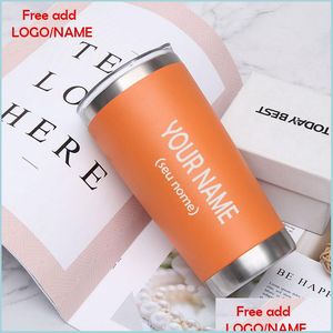 Water Bottles Water Bottles Custom Thermal Mug Beer Cups Stainless Steel Thermos For Car Tea Coffee Bottle Vacuum Insated Leakproof Dhsjc