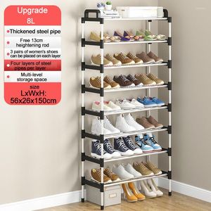 Clothing Storage Shoe Cupboar Thicken Metal Standing Shoes Rack Simple Assemble Cabinet Home Furniture Portable Organizer