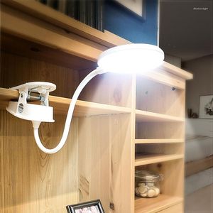 Lampade da tavolo LED Clip Lamp Touch Studio USB Rechargerabe Desk Dimmerabile Eye-Caring Luce notturna da comodino