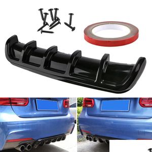 Kit carrozzeria Modifica auto 25X 5 Kit Paraurti posteriore Er Trim Pinna di squalo Spoiler Diffusore a labbro Drop Delivery 2022 Parti di motociclette per cellulari Dhled