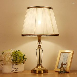 Bordslampor för sovrummet Crystal Lamp Study Desk Lights Decor Modern Home Decoration Bed Light ZM1012