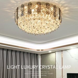 Ceiling Lights Postmodern Light Luxury Crystal Lamp High-End Atmosphere Living Room Bedroom Creative Minimalist LED