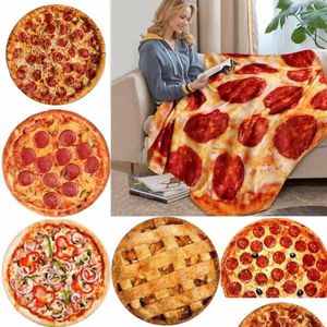 Filtar filtar wostar mjuk varm flanell tortilla pizza filt 200gsm rund form lavash ull soffa rutig plysch sängöverdrag vinter t dhmbg