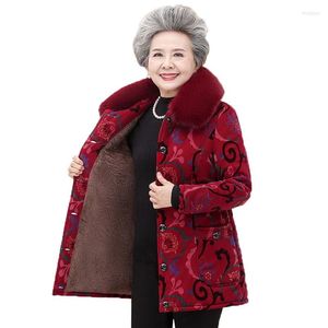 Płaszcze damskie płaszcze plus size 5xl 5xl płaszcza starsze kobiety ubranie zima aksamitna ciepła kurtka Kobieta babcia strój płaszcza parki wierzchnia wierzchnia wierzchnia
