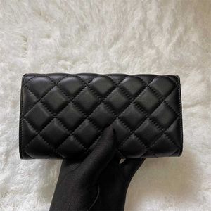 Portafogli da donna in pelle di alta qualità pochette in pelle bovina portamonete lungo a conchiglia caviale carta modello palla chiave L221101