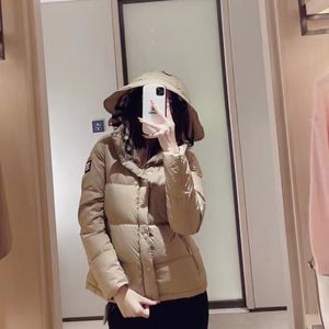 Designer Down Puffer Jacket Hooded Coat Beige Outwear Parkas Women Winter Body Warmer size S -xl