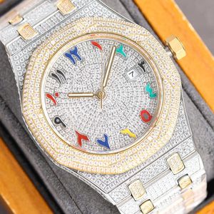 2023 EFDK Armbanduhren Diamant Herrenuhr 40 mm automatische mechanische Uhr mit diamantbesetztem Stahl 904L für Herren Armbanduhr Leben wasserdichte Armbanduhr Diamanten