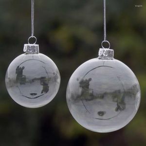 パーティーデコレーションビッグパッキング直径6cm 8cm 10cm 12cm 15cm 20cm 20cm透明なガラスグローブクリスマスデーホームハンギングボール