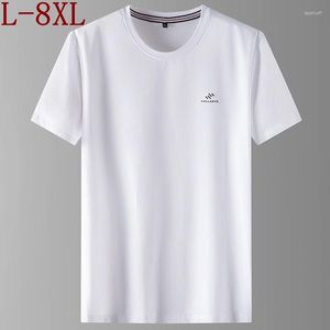 Mens T Shirts 6XL 8XL 7XL 2024 Summer Oversized T-shirts Men Fashion Mens Loose Clothing Causal Short Sleeve Breathable Shirt Homme Tops