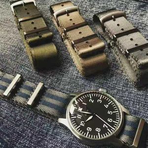Premium Quality Herringbone mm mm Saturi Band Band Nylon OTAN Strap for Military Watch LY191209282K