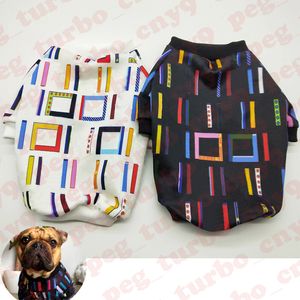 Renkli mektup evcil hayvanlar tişört kazak köpek giyim trend evcil hayvan üst sweatshirt oyuncak bulldog köpek gömlekleri