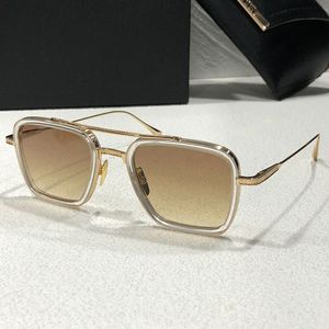 Dita Flight 006 Солнцезащитные очки Men Hollywood Star Style Gold Craft Rame Ultra Clear Designer солнцезащитные очки Оригинальная коробка