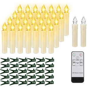 Andere Hausgarten -LED Electronic Candle mit Timer Remote Battery Operated Flackering Flame Hochzeits Geburtstagdekoration Weihnachtsbaum 221102