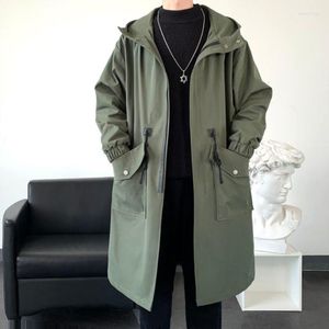 Herren Trenchcoats Unisex Schwarz Herren Jacken Mantel Frühling Windjacke Blazer Streetwear Business Jacke Herren Kapuze Herrenbekleidung