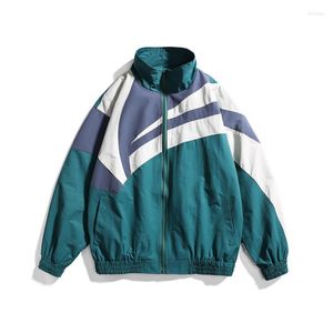 Kurtki męskie wiosna jesienna kurtka baseballowa Men Patchwork College Bomber Oversize M-2xl Windbreaker Chaqueta Hombre