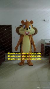 Brown Squirrel Mascot Costume Adult Cartoon Character Outfit Suit Canvass Business Orders Anime Suit Art Show zz7886