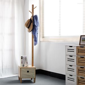 Clothing Storage European-Style Cloth Rack Bedroom Hanger Floor Bamboo Creative Hat And Coat Stand Shoe Changing Stool