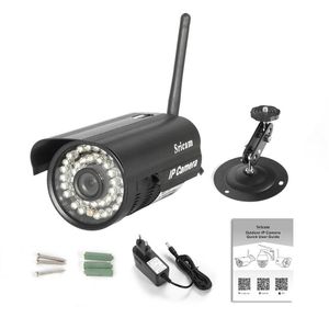 Wireless Sricam CMOS 1 0MP Outdoor IP Camera with 3 6mm Lens EU Plug Black IP Camera Mounting Bracket EU Standard Power Adapter228p