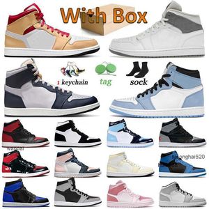 2023 Jumpman 1 Original OG Arrival Basketball Shoes Rebellionaire 1s Sneakers Bred Patent Paris White Surfaces Coconut Milk University Blue MenJORDON JORDAB