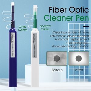 Fiber Optic Equipment 2st/Lot FTTH Optical Cleaning Pen Tool 2.5mm LC MU 1.25mm SC FC ST Connector Smart Cleaner 221103