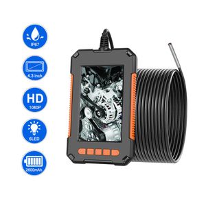 Endoscope Inspection Camera Pipe Drain Sewer Borescope 1080P 4 3 inch IPS Screen for Car Repair2535