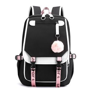 Zaino casual Borsa da viaggio in nylon impermeabile per esterni Caricatore USB Zaino per studenti