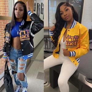 Frauen Winter Hoodies Hip-Hop Anime Print Mantel Harajuku Baseball Uniform Designer Sweatshirts Großhandel Langarm Jacke Mode Patchwork Tops K10601