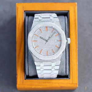 Armbandsur Armbandsur Herr Diamant Herrklocka 40MM Automatisk Mekanisk Klocka Klassisk Armbandsur Present Stainls Stål Montre De Luxe