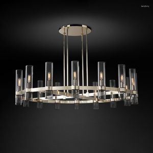 Kronleuchter Art Deco E14 LED Moderne Kupfer Glas Schwarz Gold Runde Kronleuchter Beleuchtung Leuchten Lustre Suspension Leuchte Lampen Für Foyer