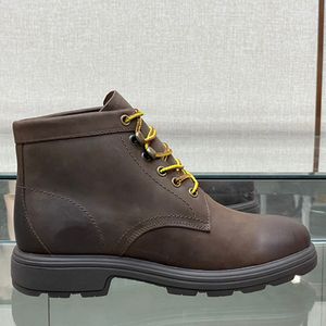 Botas de grife masculina l￣ martens aristocr￡tica camur￧a camur￧a marrom c￡qui cinza azul outono de inverno t￩rmico ao ar livre com caixa original