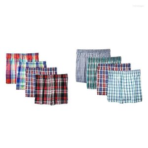 Heren shorts l93f mannelijke boksers briefs plaid comfortabel katoen ondergoed cadeau voor mannen