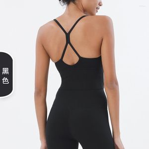 Yoga Outfit 2022 Ly Designed High Quality Double Matte Sexy Small Suspender Sports Bra Cross Vest Beautiful Back Fitness Underwear