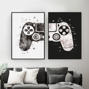 Lustige Gemälde für Jungen, Spielposter, Wandkunst, Leinwand, Gemälde, Drucke, Gamepad-Illustration für Kinderzimmer, Dekoration, Spielbilder, Joystick, ohne Rahmen