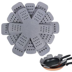 Table Mats 5pcs Pot Pan Protectors Non-woven Fabrics Prevent Pads Protect Scratching Divider Cookware Surfaces Separate High Quality
