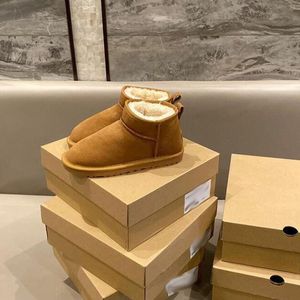 Tazz Tasman Slippers Australian Mustard Seed Chestnut Fur Slide Sheep Super Mini Mini Swice-Soled Boots Winter Winter Women and Men Slippers Suede Seed