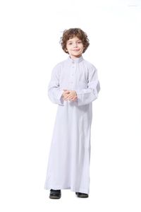 Ethnische Kleidung 4Color Muslim Pakistan Islamische Abaya für Jungen Saudi-Arabien Türkisch Jubba Thobe Eid Mubarak Gebetskaftan