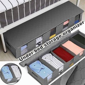 NonWoven Under Bed Storage Bag Quilt Blanket Clothes Storage Bin Box Divider Folding Closet Organizer Clothing Container Large WLY935