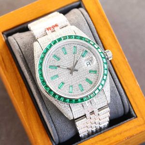 2023wristwatches 다이아몬드 시계 남성 자동 기계식 시계 41mm 시어 스트랩 스테인 스틸을위한 방수 손목 시계 Montre De Luxe Busins ​​Wristwatch