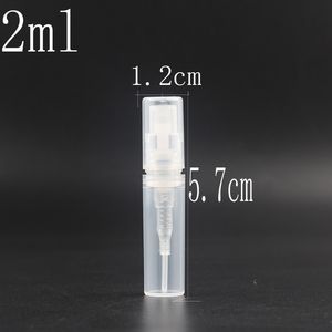 Mini-Parfüm-Sprühflasche, 2 ml, Kunststoff-Probenparfümbehälter