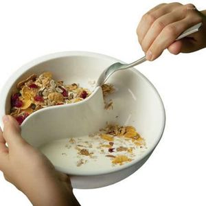 Ciotole asciutte e bagnate di farina d'avena separata Slip a spirale Cereali Snack pigro pigri Piatti a colazione senza BPA