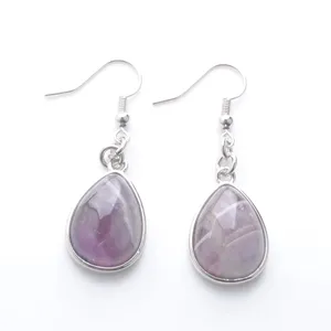 Frauen Baumeln Kronleuchter Ohrringe Natürliche Amethysten Edelstein Tropfen Perle Reiki Heilung Ohrringe Böhmischen Schmuck R3177